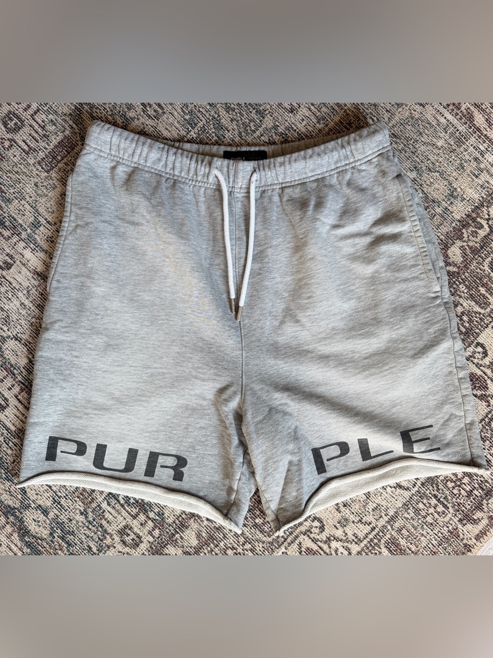 Purple Brand Men’s Gray Logo Sweat Shorts Size M